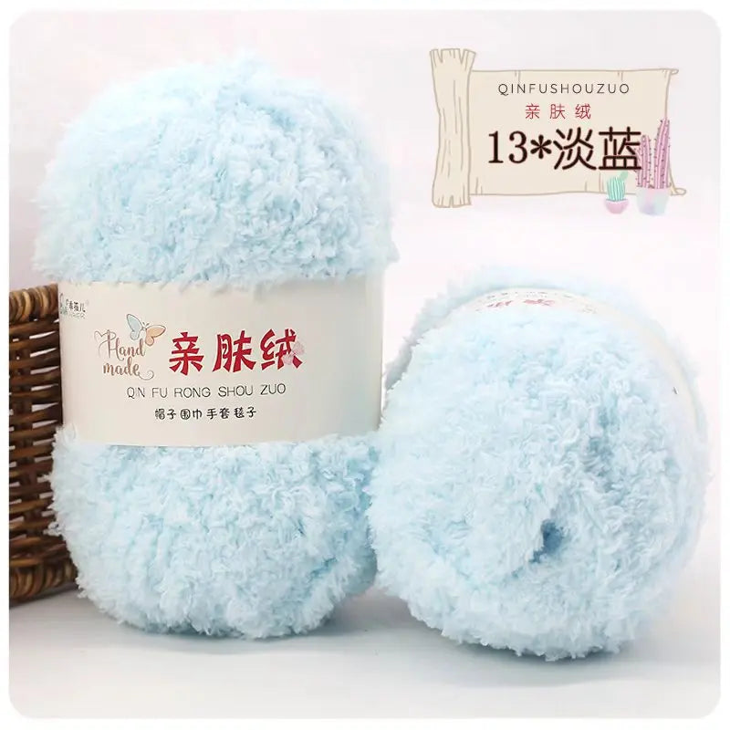 Soft Chenille Yarn for Knitting and Crochet Projects