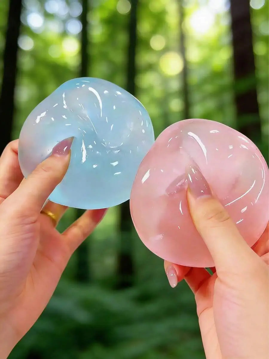 Blue Coconut Oil Moldable Squeeze Ball for Stress Relief