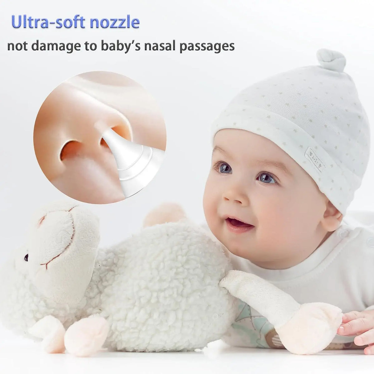 Baby Electric Nasal Aspirator with Soothing Music & Soft Silicone Tips