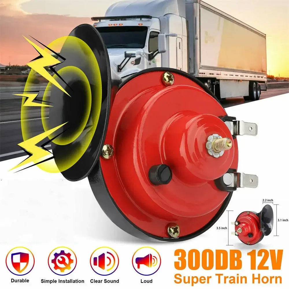 Dual-Tone Electric Air Horn Kit for Trucks, SUVs, and Boats