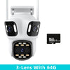 Tri-Lens PTZ WiFi Security Camera with Auto-Tracking