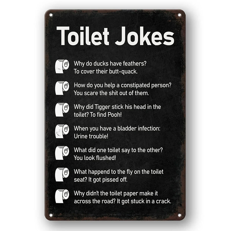 Vintage Metal Bathroom Sign - "This Is A Bathroom, Not An Internet Cafe"