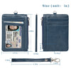 Premium PU Leather Badge Holder with Zipper and Lanyard