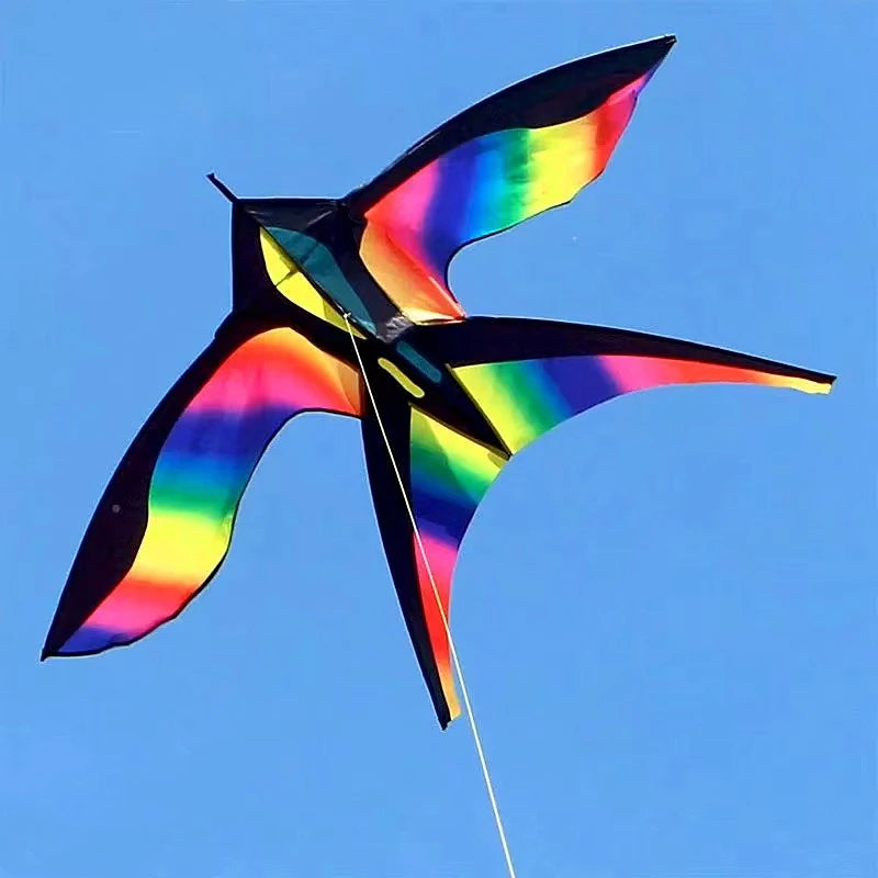 Colorful Rainbow Nylon Kites with 100m Line