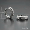 Men's Crystal Cubic Zirconia Hoop Earrings