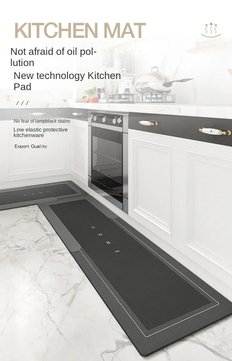 Diatomite Quick-Dry Kitchen Mat with Non-Slip Latex Backing