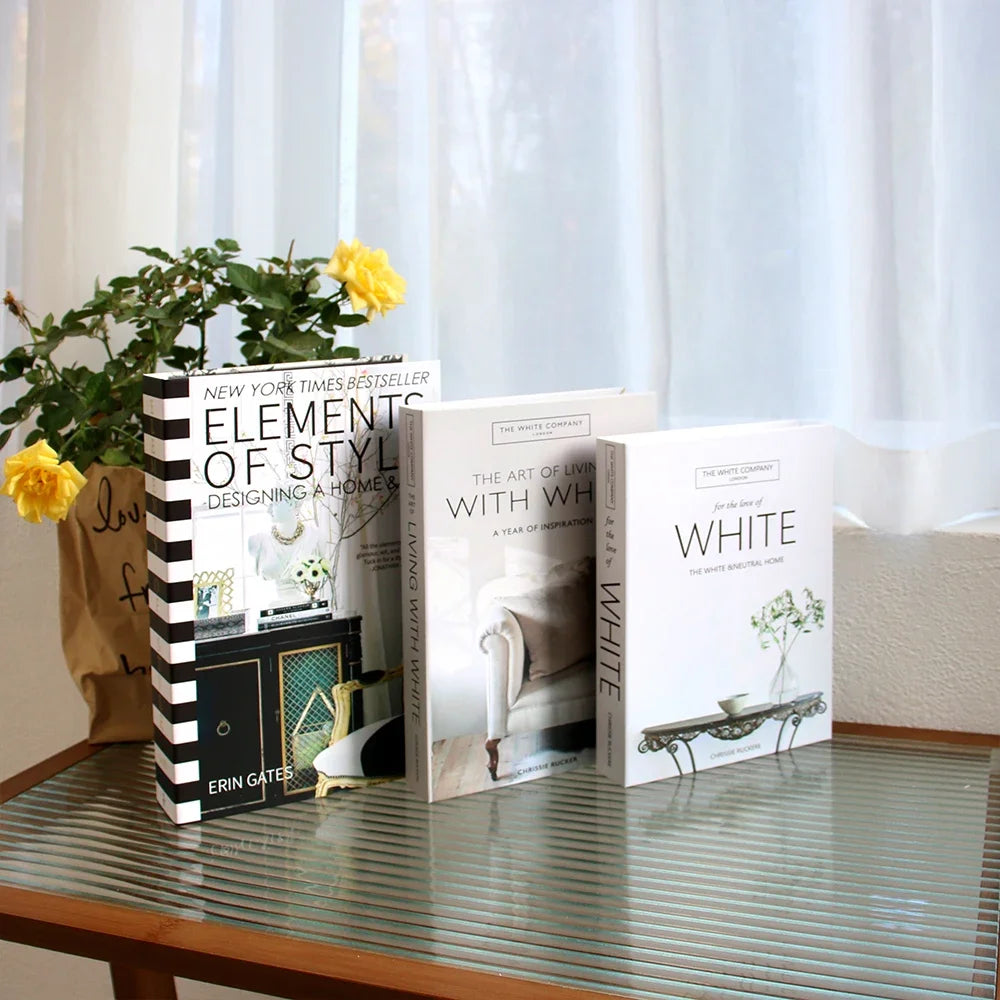 Set of 3 Decorative Faux Books for Shelf & Coffee Table Styling