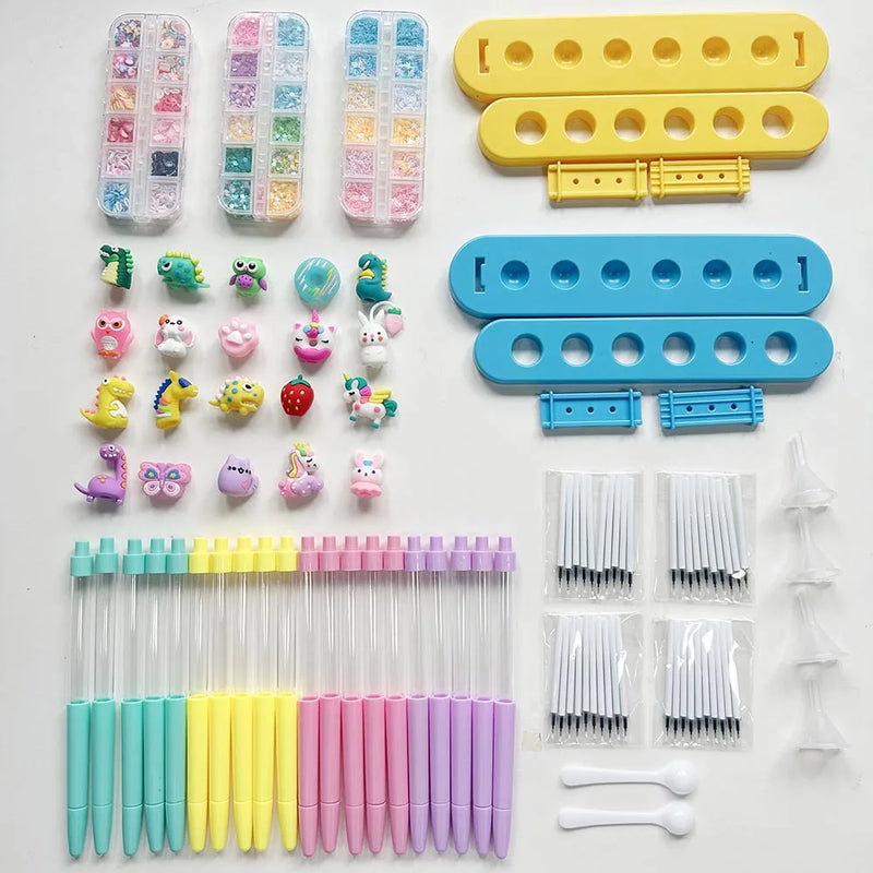 Kit de Manualidades con Bolígrafos Brillantes DIY para Niños