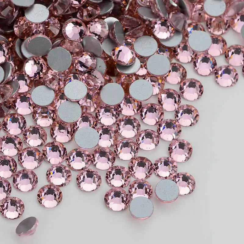 Red Glass Flatback Rhinestones - Multi-Color Glitter Round Crystals for DIY Crafts