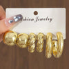 Vintage Gold Plated Hoop Earring Set