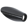 Black carbon fiber antenna base cover for a Dodge RAM 1500 vehicle.
