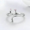 Anillo Guía de Lana con Forma de Gato Ajustable