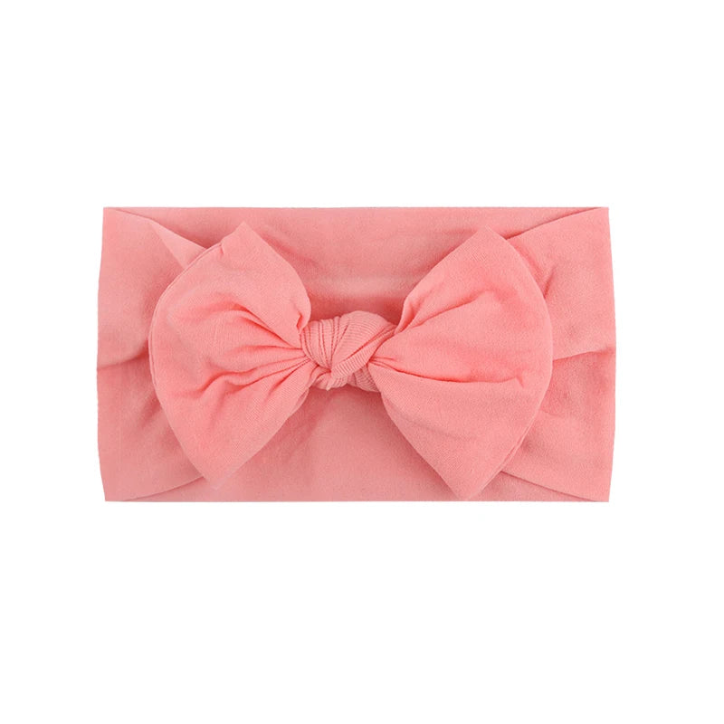 Baby Girl Cotton Headbands with Bows (Set of 3, 4, 6, or 12)