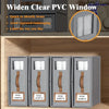 A set of five gray foldable bedding storage boxes with clear windows labeled KING SHEETS.