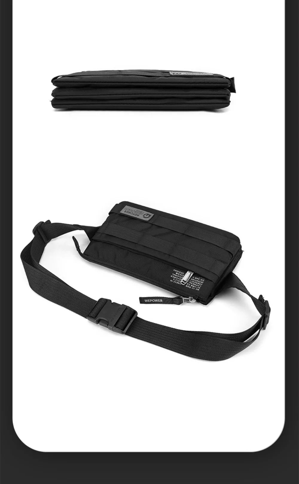 Vintage Style Crossbody Chest Bag for Men – Compact Nylon Shoulder Pack
