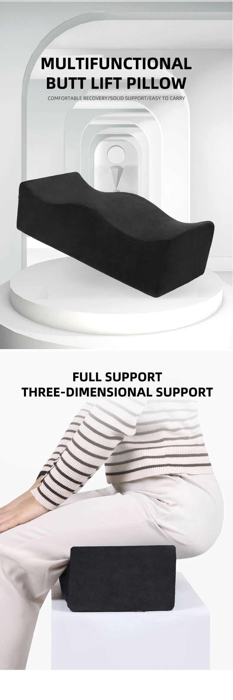 Ergonomic Seat Cushion for Tailbone Pain Relief and Posture Support