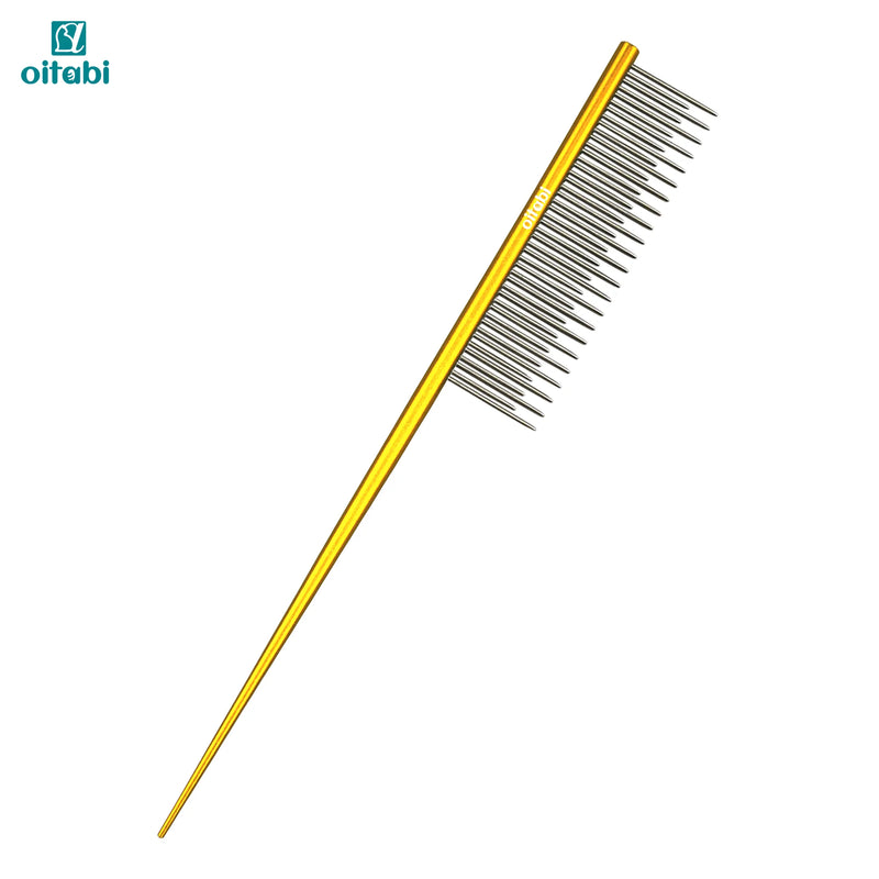 Dual-Length Stainless Steel Pet Grooming Comb
