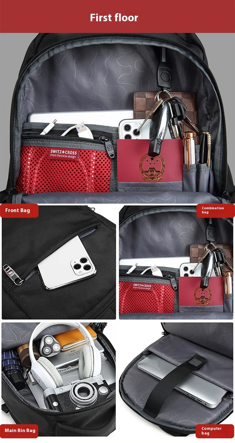 Anti-Theft Laptop Backpack with USB Charging Port