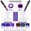 Two LED bead UV flashlights showing 395nm and 365nm wavelengths for detection purposes