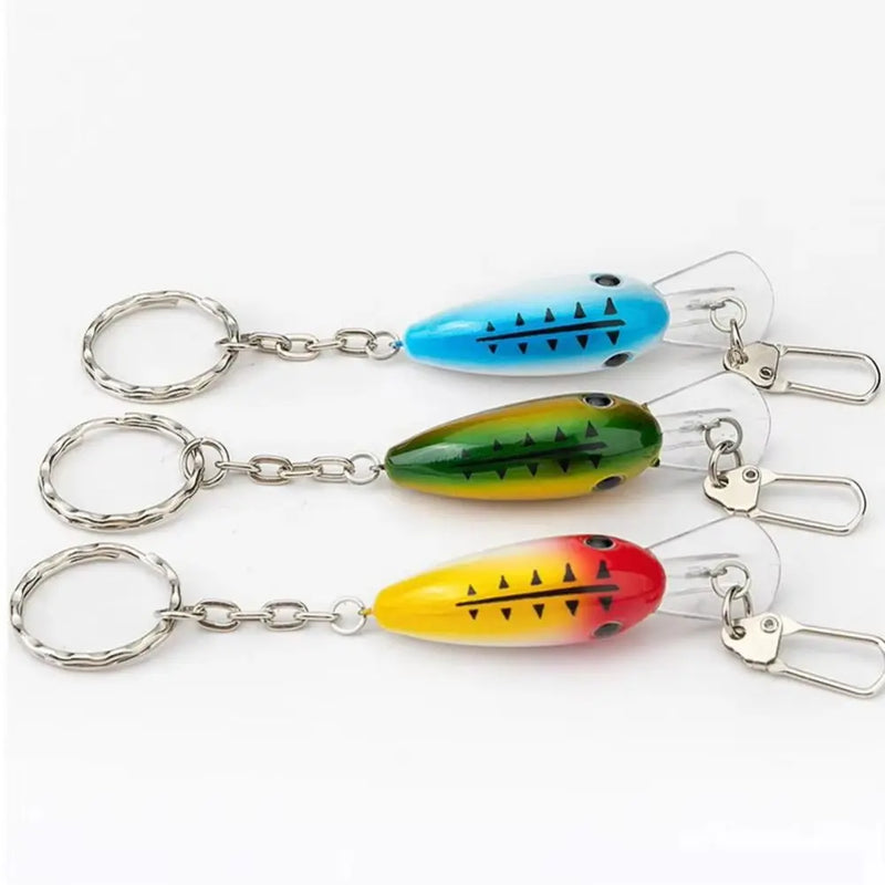 3-Pack Realistic Fishing Lure Keychains