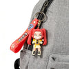 Anime Demon Hunters Girls Keychain Set with Tiger Charm