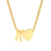 Dainty Heart Initial Necklace