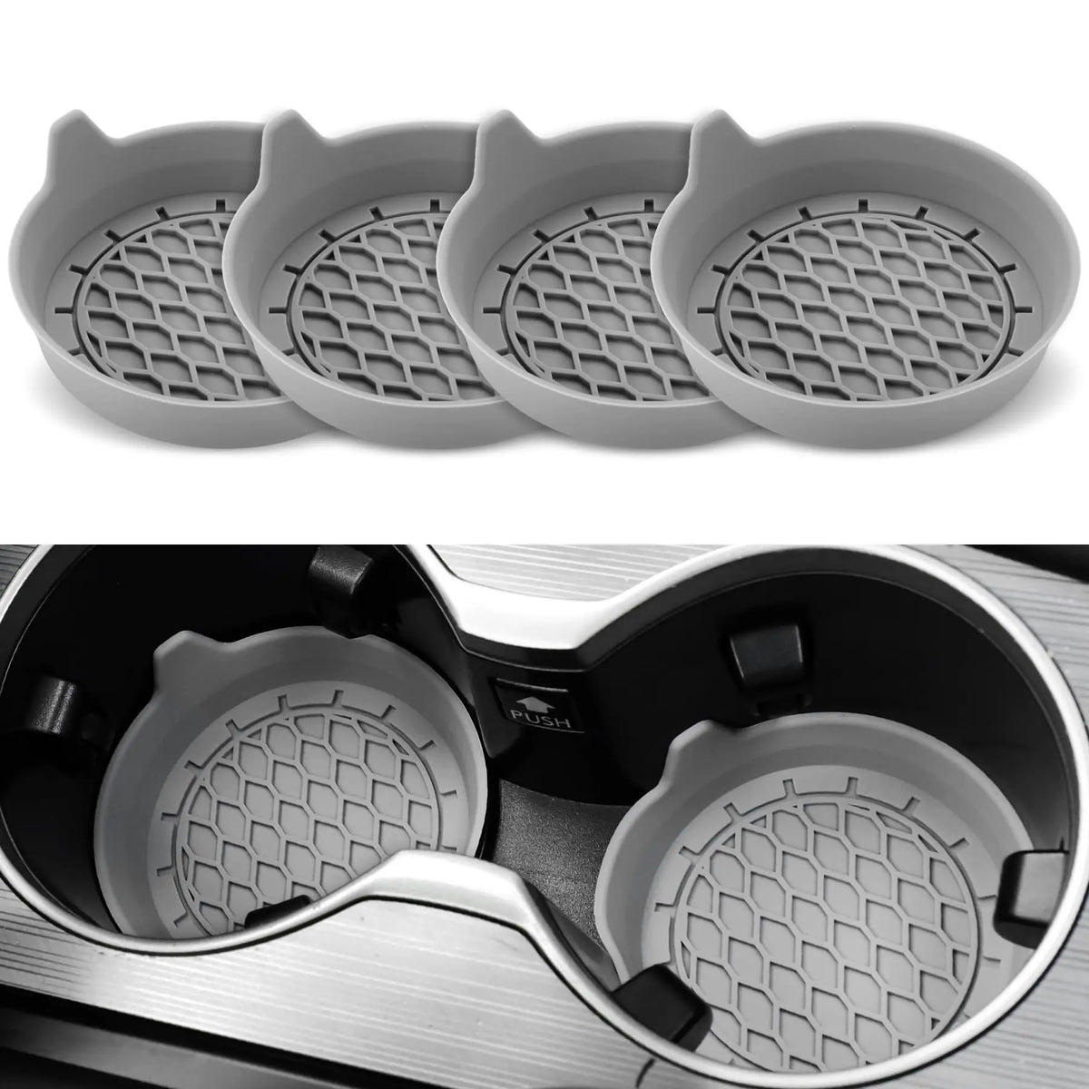Non-Slip Silicone Car Cup Holder Coasters