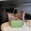 Leopard Print PVC Large Tote Bag