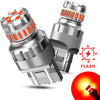 Red LED Brake Light Bulbs with Strobe Function – 1200 Lumens, Plug-and-Play