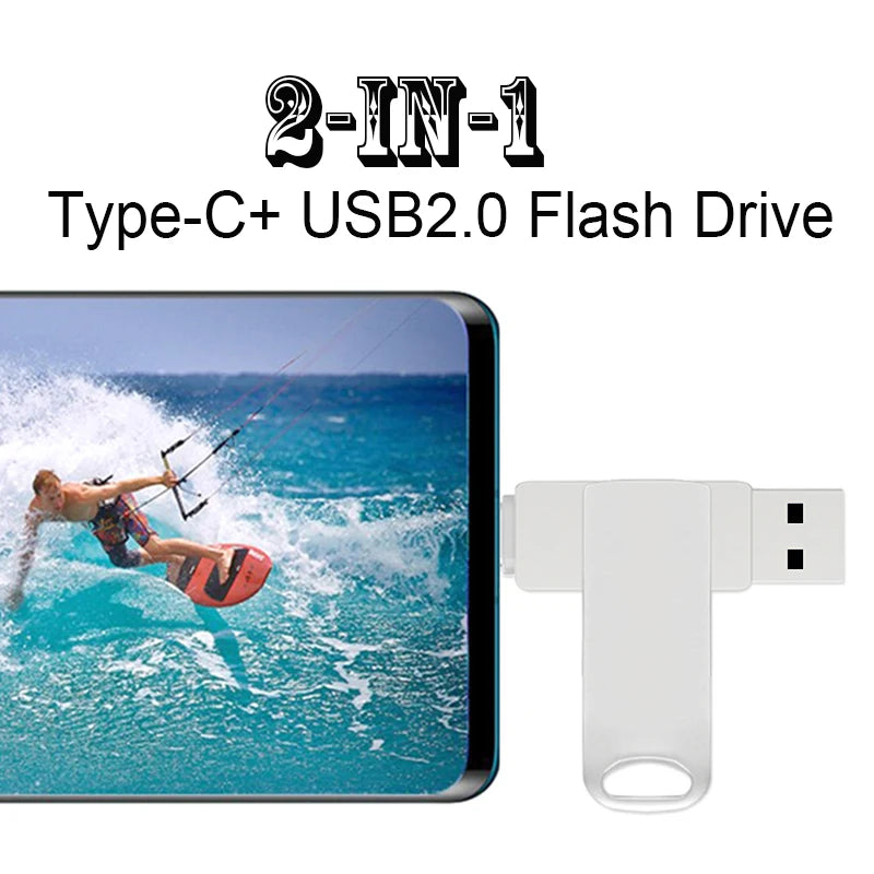 Metal OTG USB Flash Drive for Smartphones and Computers