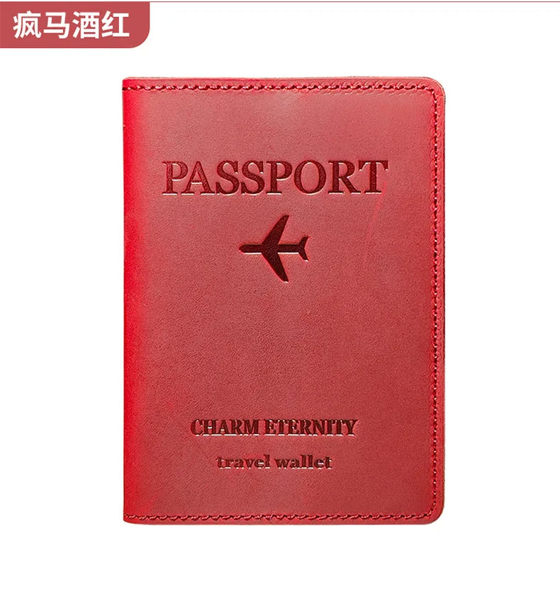 RFID-Blocking Leather Passport Holder