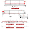 Printed L-Shape Sofa Cover with Elastic Edge
