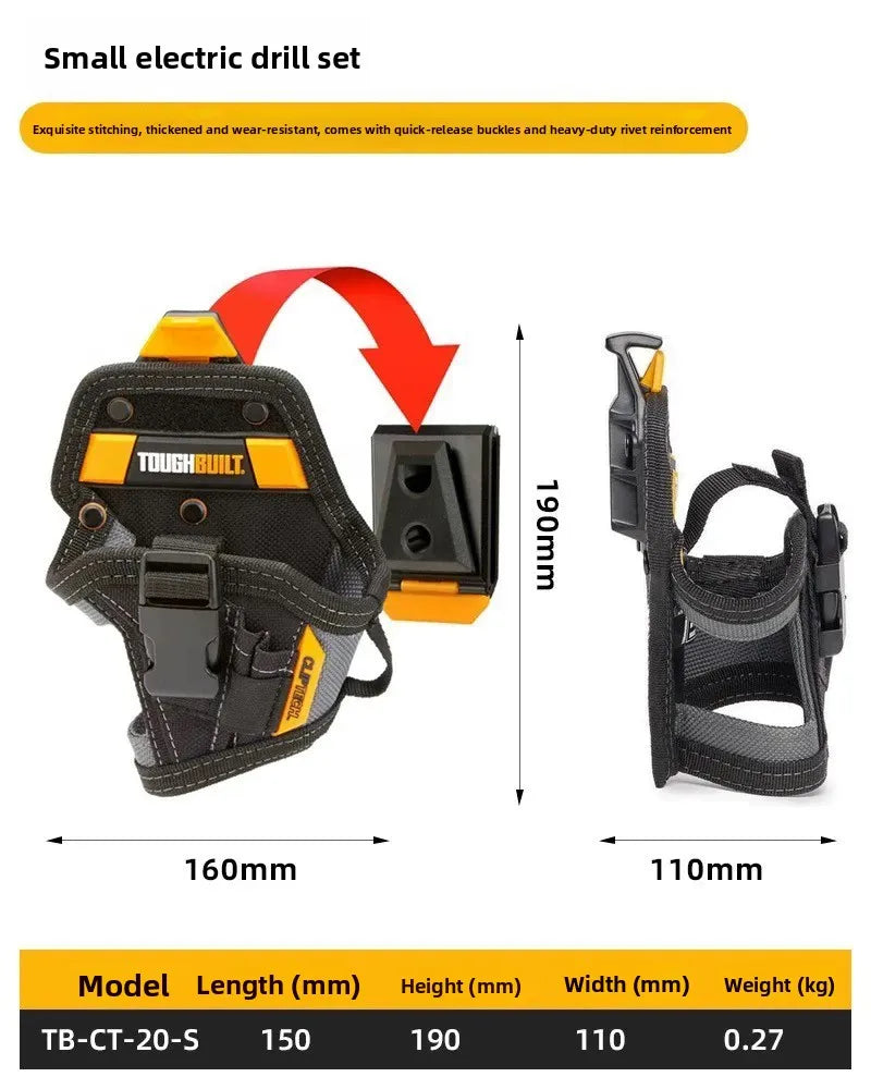 Small electric drill set featuring exquisite stitching, thickened and wear-resistant components, and heavy-duty rivet reinfor