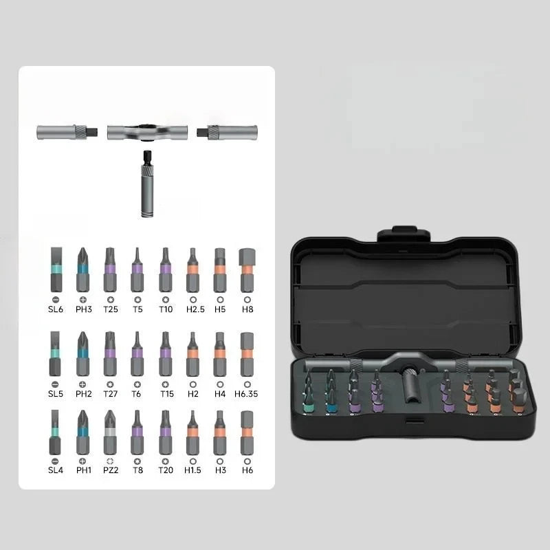 24-in-1 Ratchet Screwdriver Set with Magnetic Bits