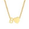 Dainty Heart Initial Necklace