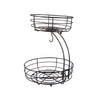 2-Tier Countertop Fruit Basket with Banana Hanger