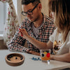 Klassisches Farkle-Würfelspiel mit Holz-Würfelbrett