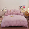 100% Cotton Duvet Cover Set with Plaid Stripe – Breathable & Skin-Friendly