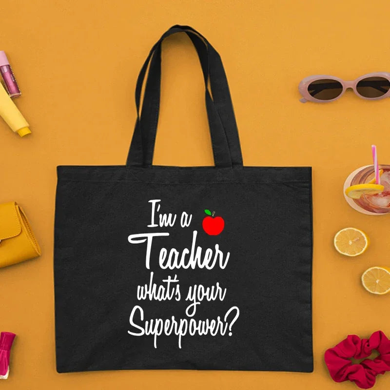Sac Tote en Toile Durable pour Enseignants