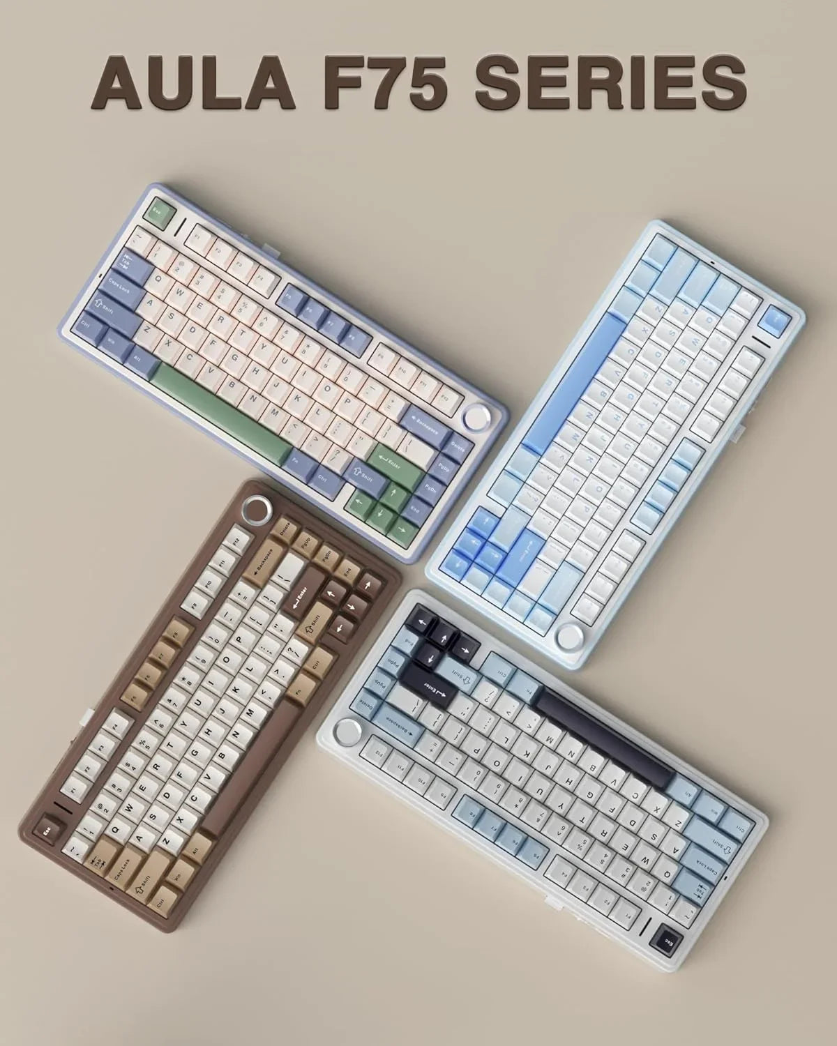 AULA F75 Tri-Mode Wireless Mechanical Keyboard