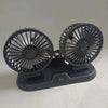 Dual-Head USB Car Fan with Adjustable Speed