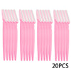 A set of twenty pink precision eyebrow razors for facial grooming and dermaplaning.