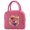 Insulated Canvas Lunch Bag with Butterfly Letter Pattern