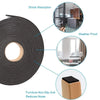 Black 5mm thick EVA foam tape used for shock absorption, weatherproofing, and furniture non-slip applications.