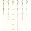 A set of gold-plated necklace extenders featuring lobster clasps and delicate chains.