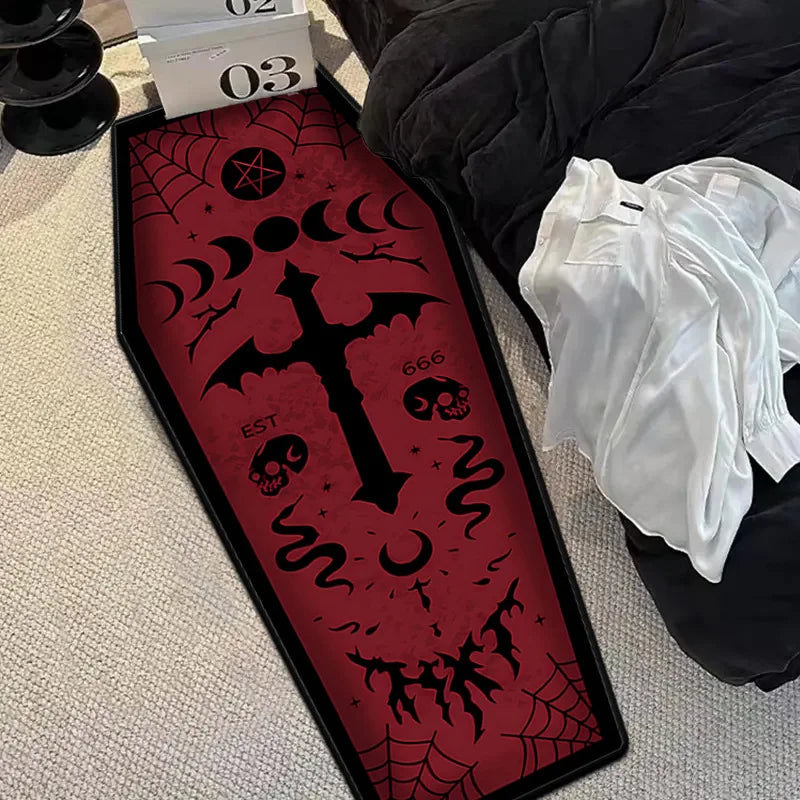 Gothic Skull Print Non-Slip Floor Mat