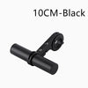 A black aluminum alloy bicycle handlebar extender mount.