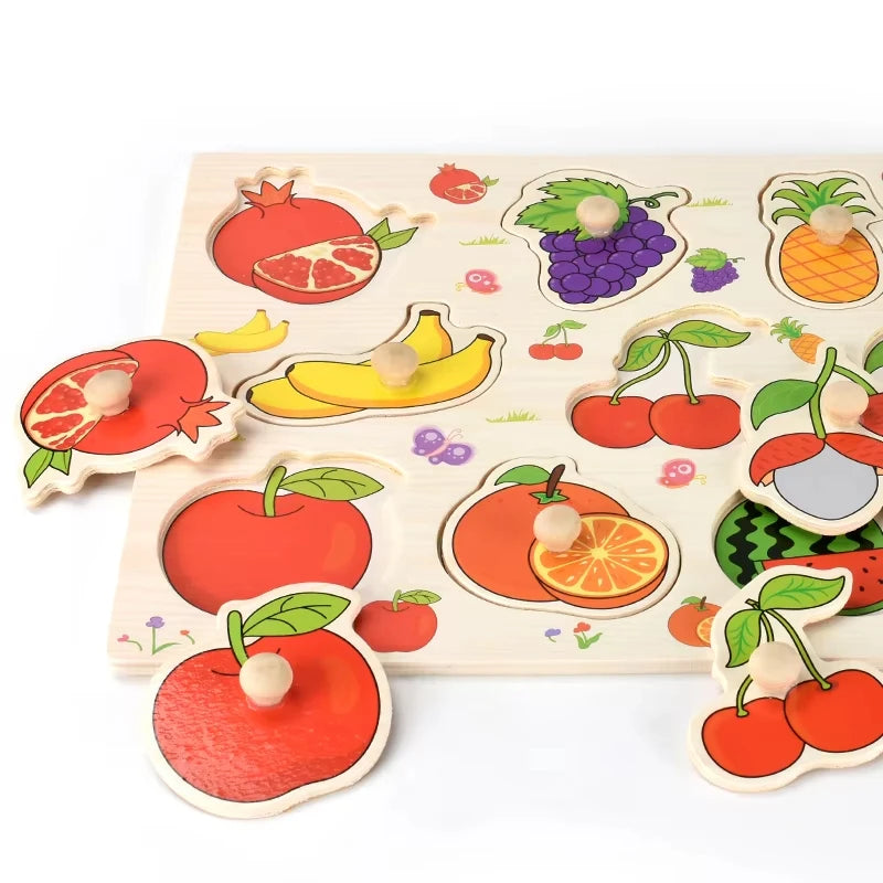 Wooden Alphabet Puzzle Board for Toddlers