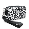 Checkered Zip-Around Wallet with Clear ID Window