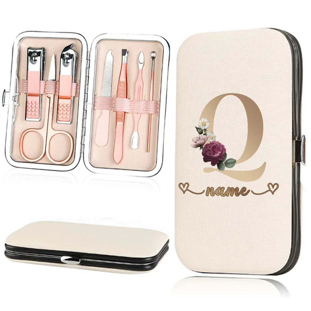 Portable Stainless Steel Manicure & Pedicure Set with Organizer Case